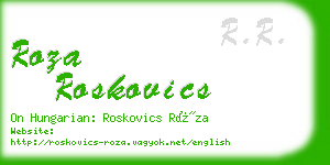 roza roskovics business card